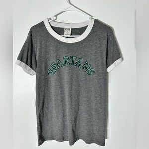 VICTORIA SECRET PINK SPARTANS TSHIRT WOMENS SIZE M